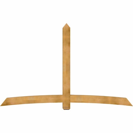 Ekena Millwork Bellingham Rough Sawn Timber Gable Bracket, Western Red Cedar, 108"W x 68"H x 6"D x 6"F, 15/12 Pitch GBW108X68X0606BEL00RWR